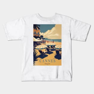 Cannes, France, Vintage Travel Poster Kids T-Shirt